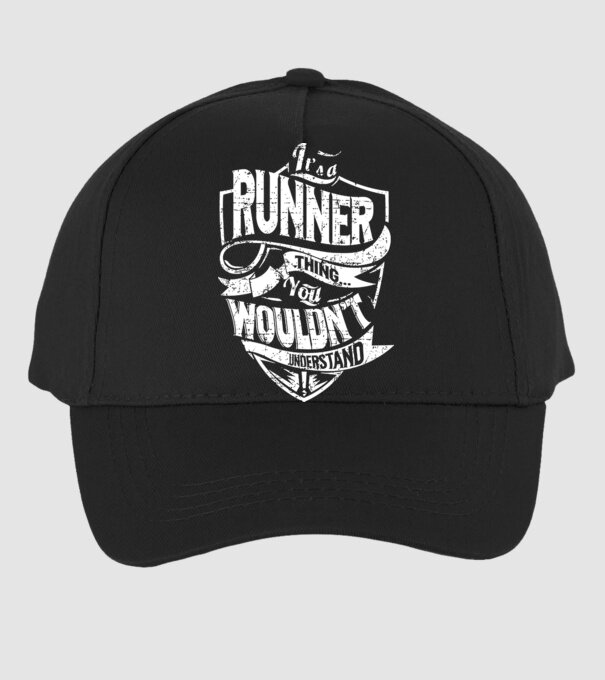 'It''s a runner thing' model negru pe tricou
