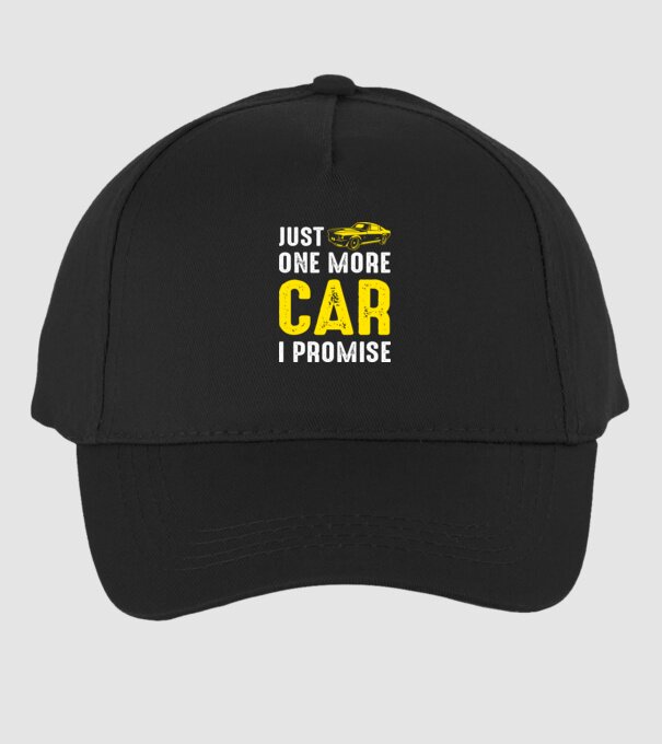 Just one more car I promise model negru pe tricou