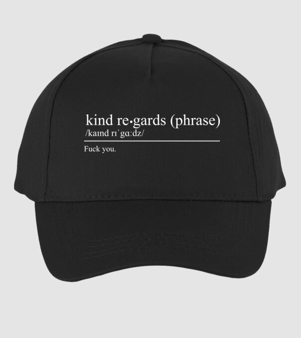 Kind regards model negru pe tricou