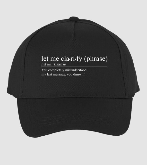 Let me clarify model negru pe tricou