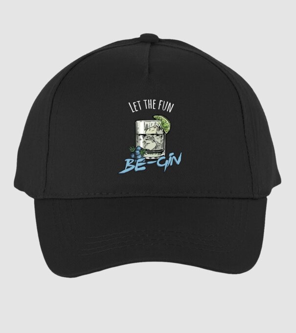 Let the fun be gin model negru pe tricou
