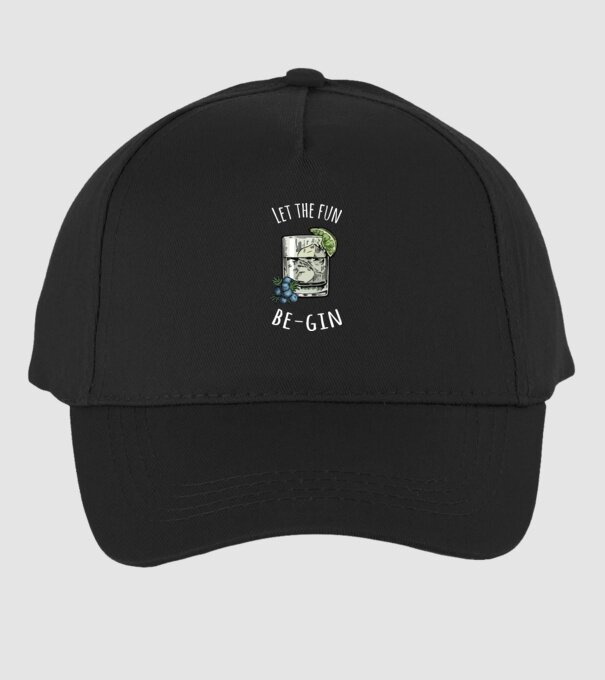 Let the fun be gin model negru pe tricou