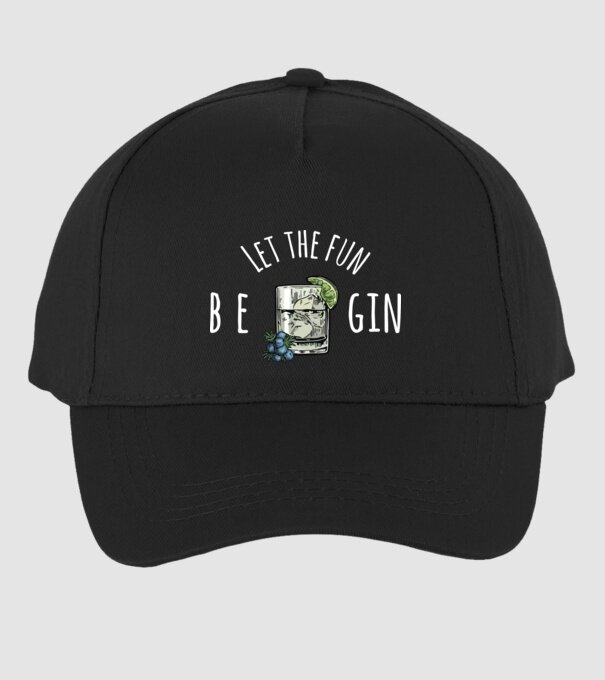 Let the fun be gin model negru pe tricou