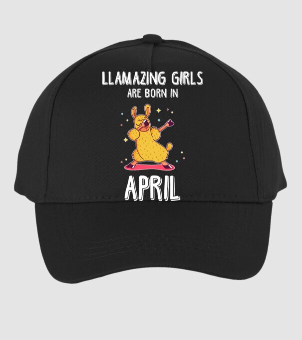 llamazing girls are born in april model negru pe tricou