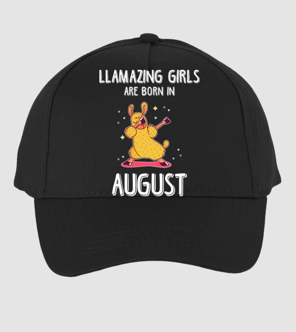 Llamazing girls are born in august model negru pe tricou