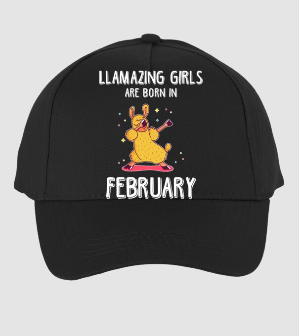 llamazing girls are born in february model negru pe tricou