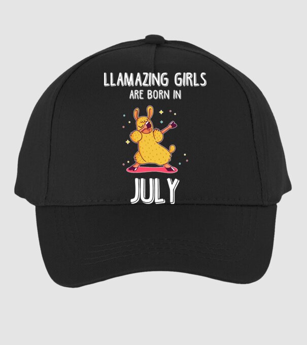 Llamazing girls are born in july model negru pe tricou