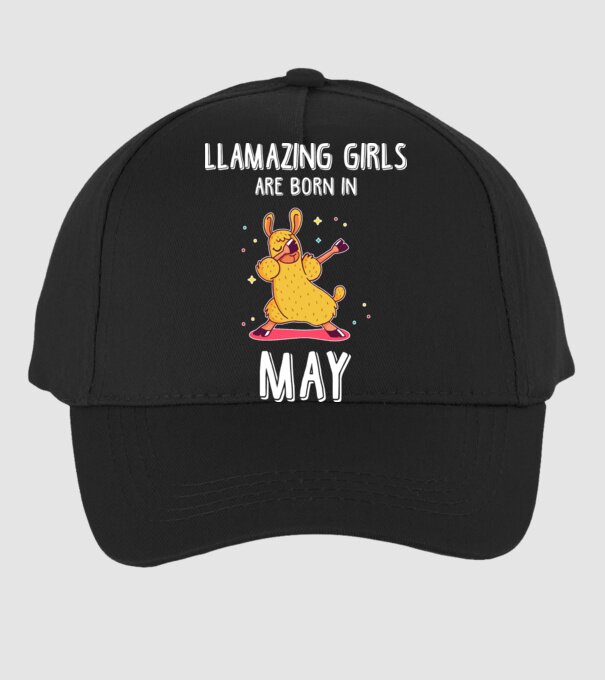 Llamazing girls are born in may model negru pe tricou