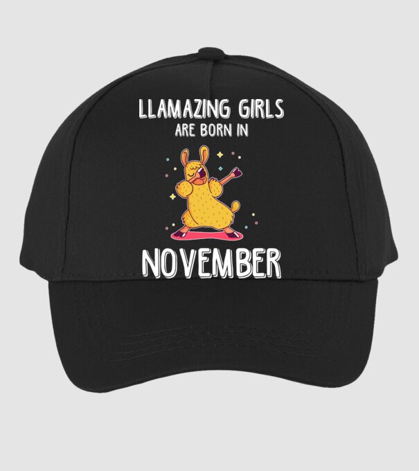 llamazing girls are born in november model negru pe tricou