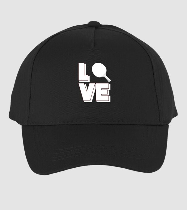 Love pingpong model negru pe tricou