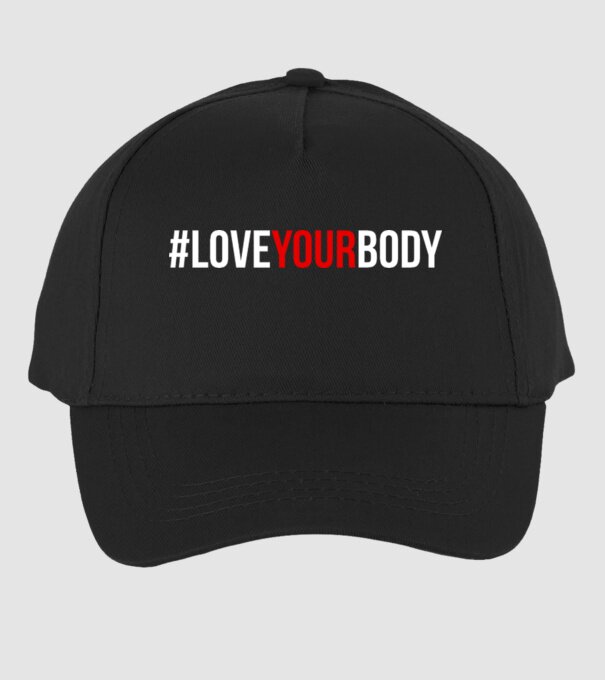Love Your Body - Iubește-ți corpul model negru pe tricou