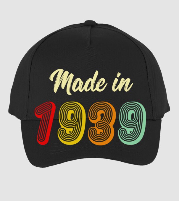 made in 1939 retro model negru pe tricou