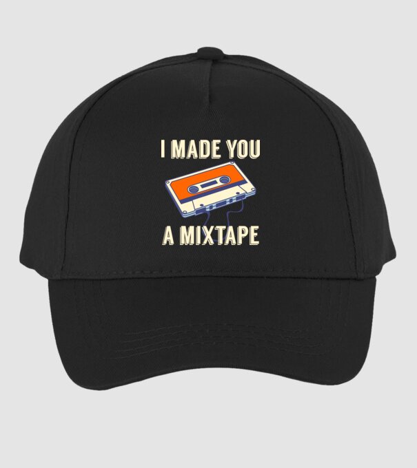 Mixtape model negru pe tricou