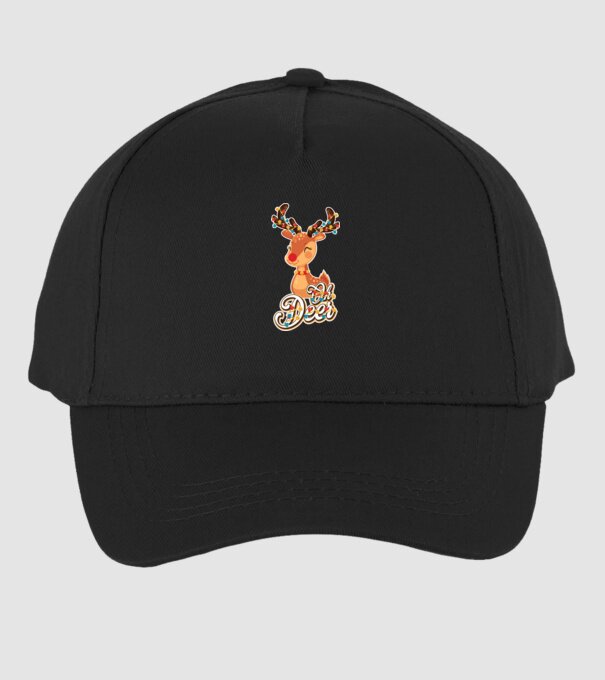 Oh deer model negru pe tricou