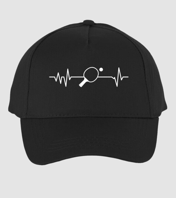 Ping pong ekg model negru pe tricou
