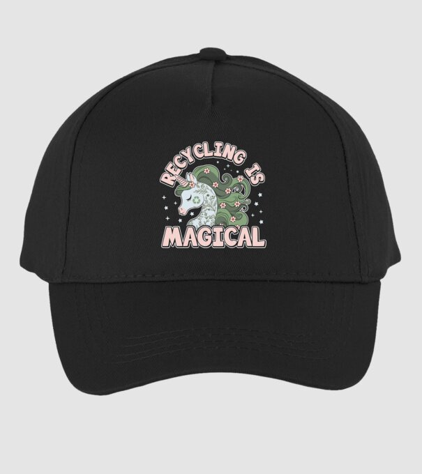 Recycling is magical model negru pe tricou