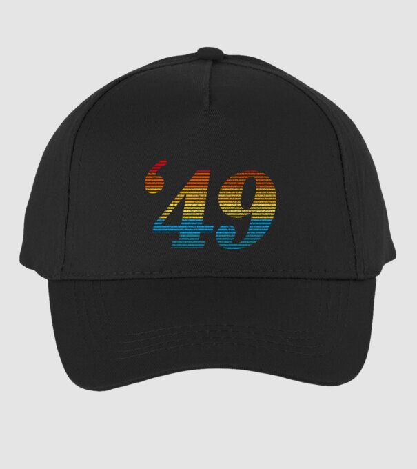 Retro Birthday 1949 model negru pe tricou