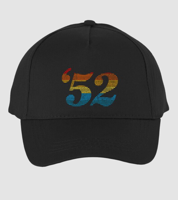 Retro Birthday 1952 model negru pe tricou