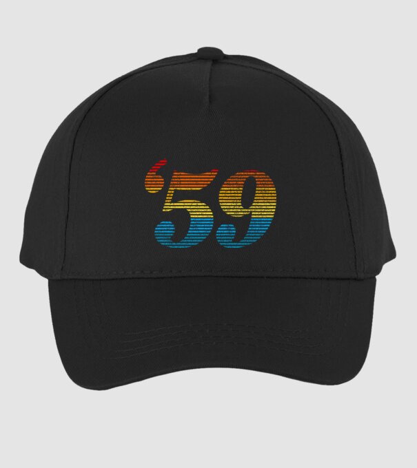 Retro Birthday 1959 model negru pe tricou