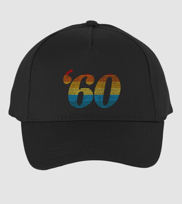 Retro Birthday 1960 model negru pe tricou