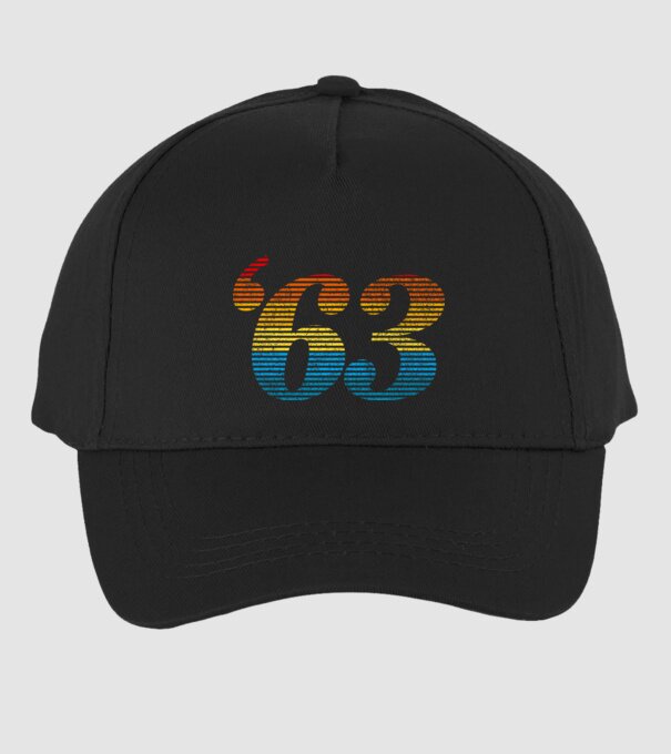 Retro Birthday 1963 model negru pe tricou