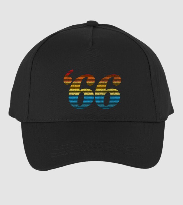 Retro Birthday 1966 model negru pe tricou