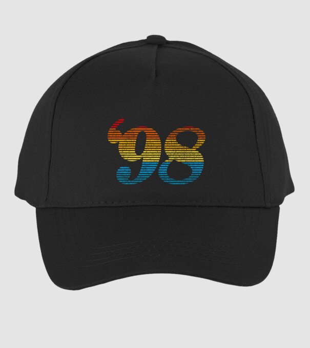 Retro Birthday 1998 model negru pe tricou