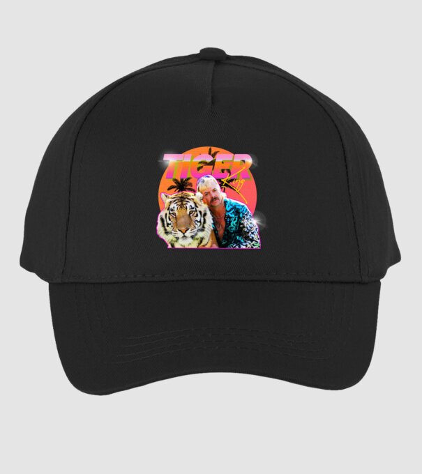RETRO TIGER KING model negru pe tricou