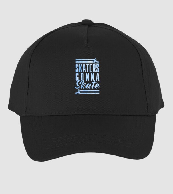 skaters gonna skate model negru pe tricou