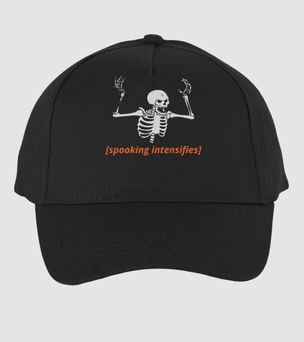 Spooking intensifies model negru pe tricou