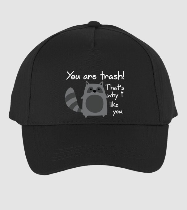You are trash! model negru pe tricou