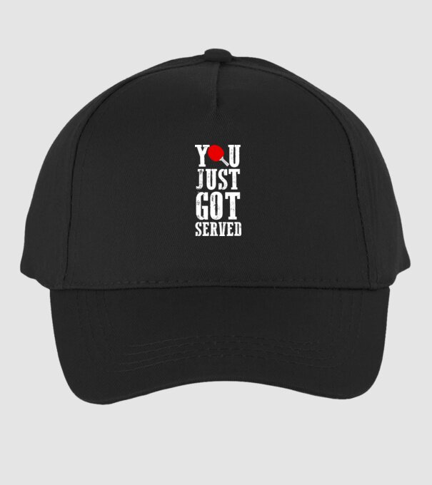 You just got served model negru pe tricou