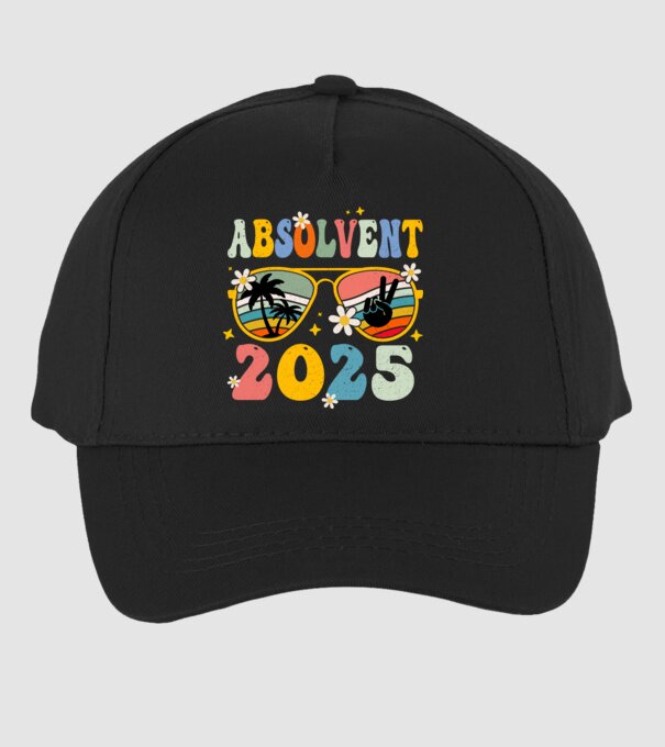 Absolvent 2025 model negru pe tricou