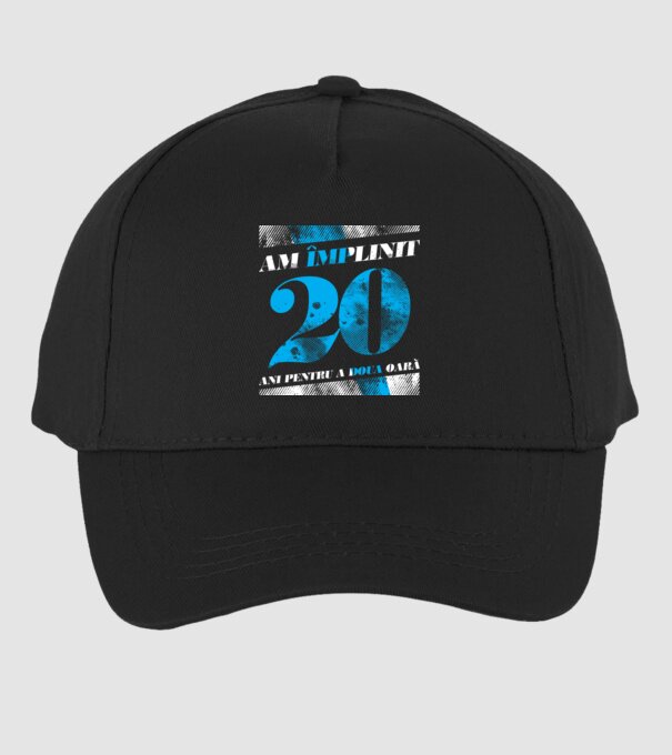 Am împlinit 20 ani pentru a doua oară model negru pe tricou