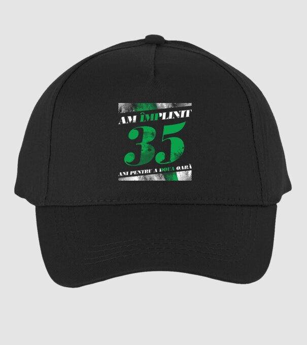 Am împlinit 35 ani pentru a doua oară model negru pe tricou