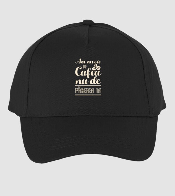 am nevoie de cafea, nu de părerea ta model negru pe tricou