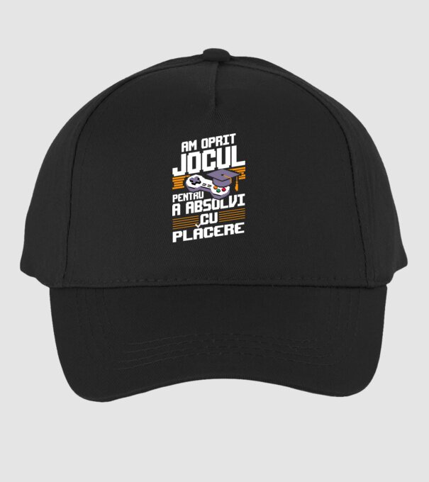 Am oprit jocul absolvent negru model negru pe tricou