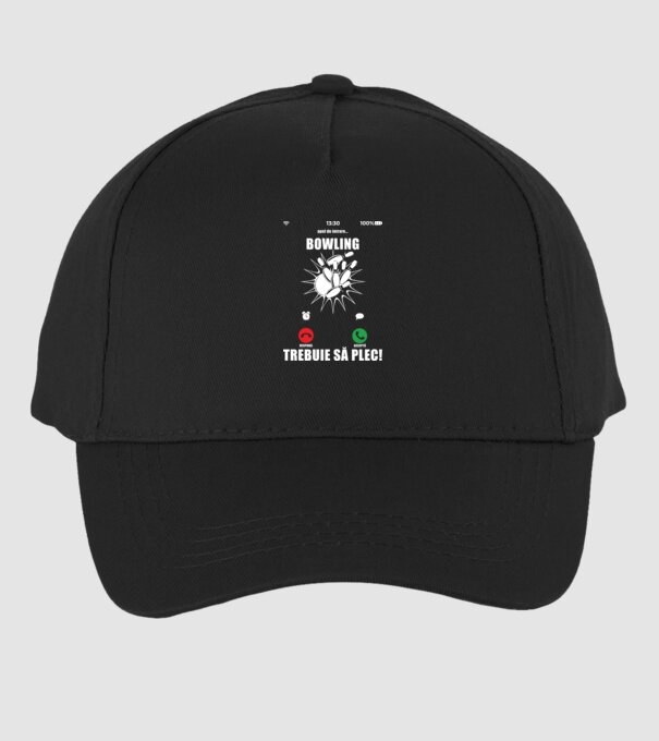 apel de intrare - bowling - respinge - acceptă - TREBUIE SĂ PLEC! model negru pe tricou