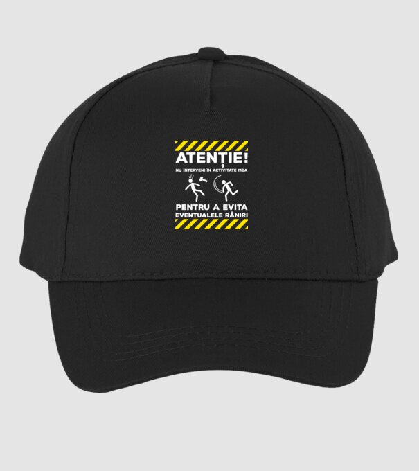 atenție! nu interveni în activitatea mea pentru a evita eventualele răniri model negru pe tricou