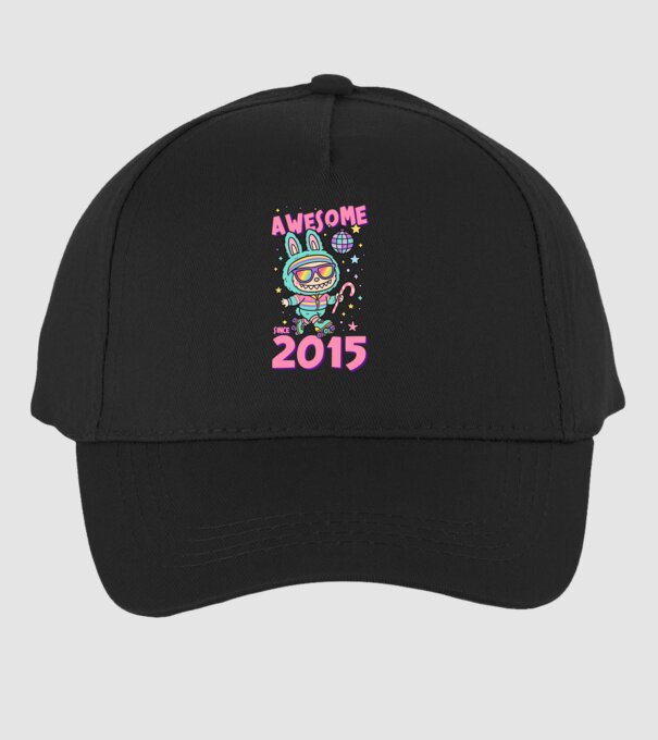Awesome since 2015 - Labubu model negru pe tricou