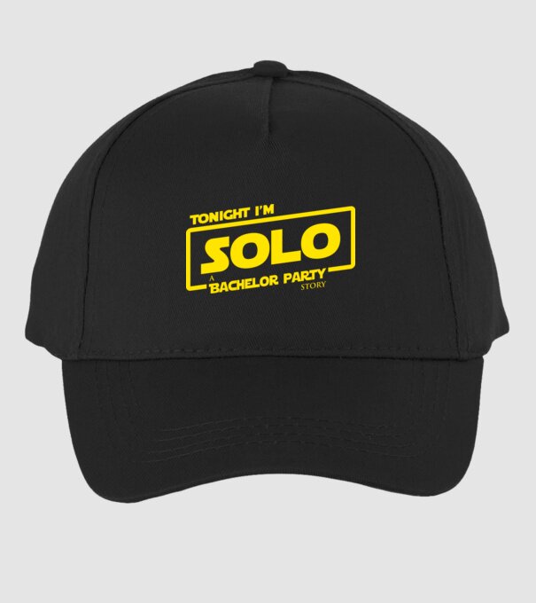 Bachelor Party Solo model negru pe tricou