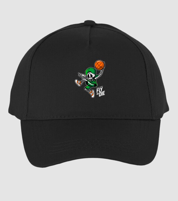 Basketbone model negru pe tricou