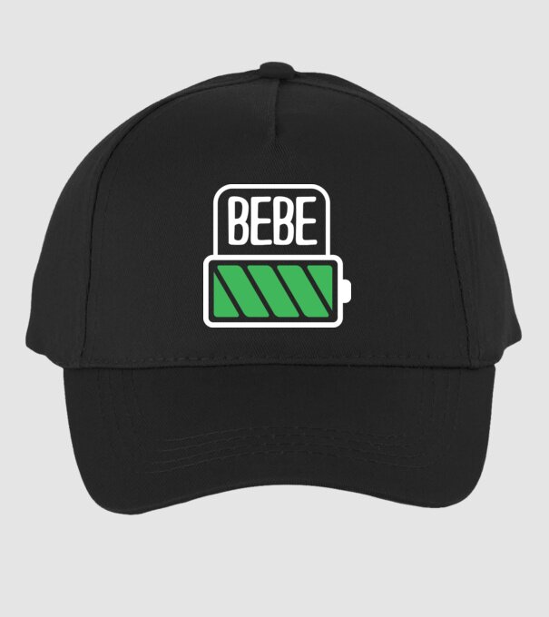Bebe încărcat model negru pe tricou