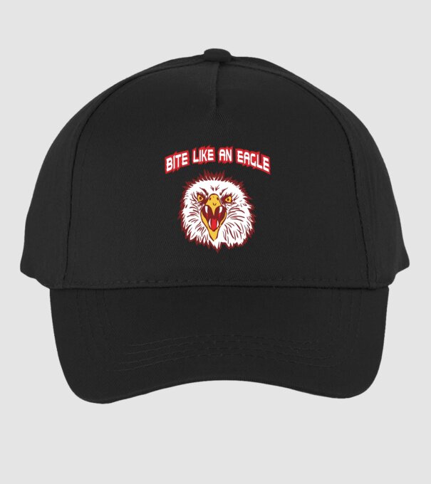 bite like an eagle cobra kai model negru pe tricou
