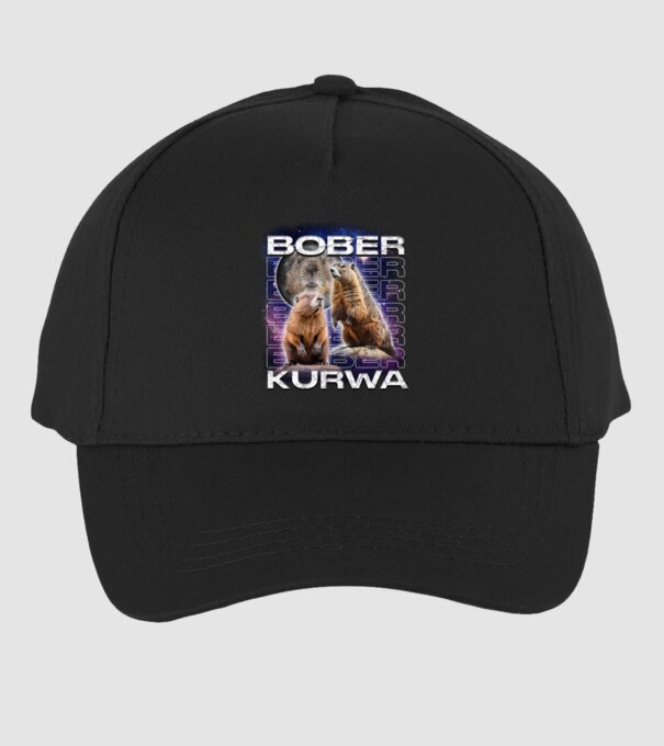 Bóber Kurwa universe model negru pe tricou