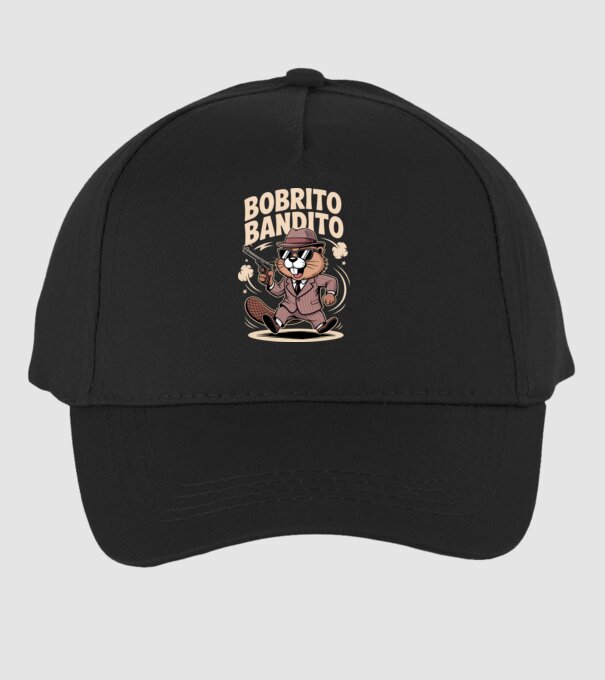 Bobrito Bandito model negru pe tricou