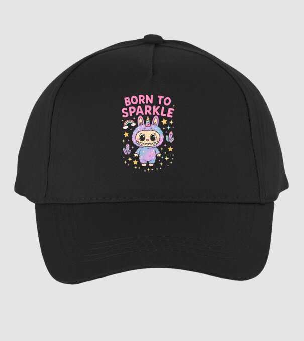 Born to sparkle model negru pe tricou