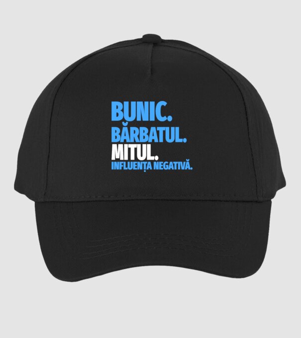 Bunic model negru pe tricou