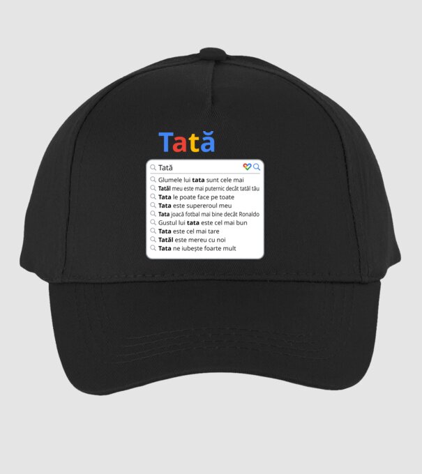 căutare Google Tată model negru pe tricou