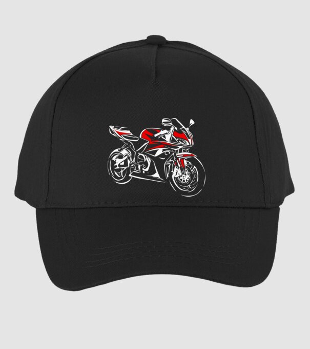 CBR600rr model negru pe tricou